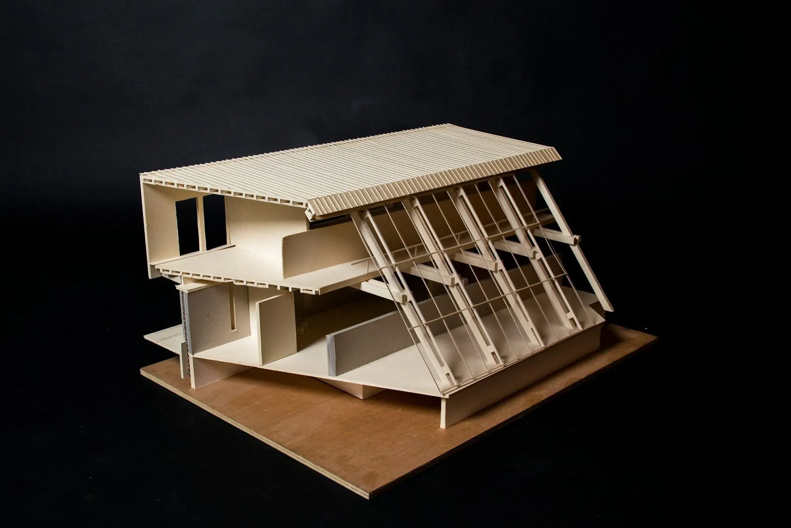 Maqueta seccionada de una vivienda
